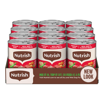 Nutrish Paté Variety Pack Wet Dog Food, 13 oz. Can, 12 Pack (Rachael Ray)