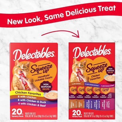 Delectables Squeeze Up Non-Seafood Variety Pack Lickable Cat Treat, 20 Count (Pack of 1)