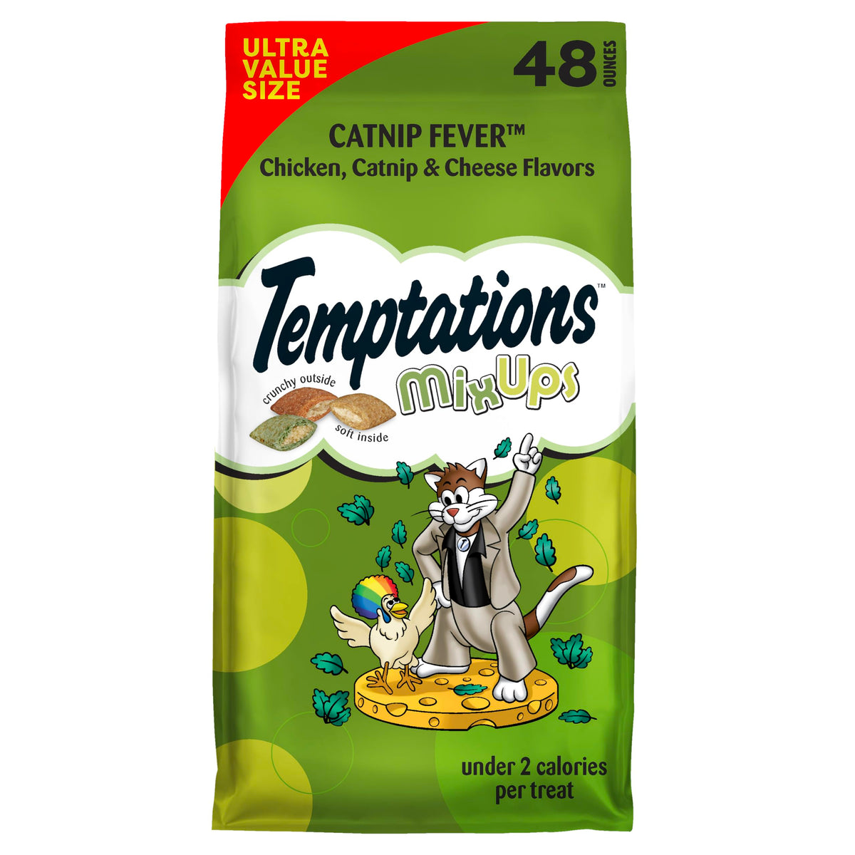 Temptations MixUps Crunchy and Soft Cat Treats, Catnip Fever, 16 oz
