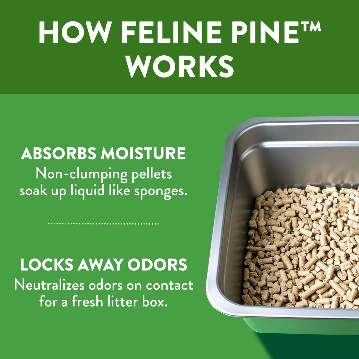 Feline Pine Platinum Non-Clumping Cat Litter, Feline Pine Cat Litter 18lb