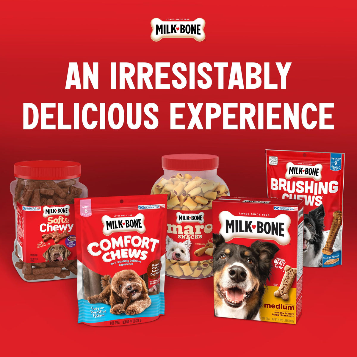 Milk-Bone Soft & Chewy Dog Treats, 25 Oz. Canister