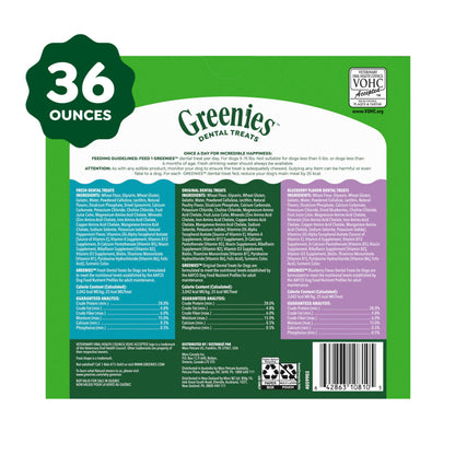 Greenies Teenie Natural Dental Dog Treats, Fresh Mint Flavor, 43 Count