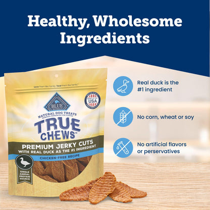 Blue Buffalo True Chews Premium Jerky Cuts Steak Dog Treats, 10 oz
