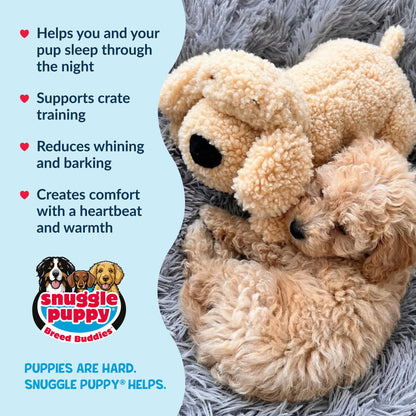 Snuggle Puppy Heartbeat Toy, Calming Comfort, Medium Breeds - Biscuit