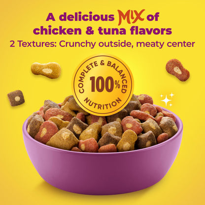 Meow Mix Tender Centers, Dry Cat Food, Beef & Salmon Flavors, 14.2 lb. Bag