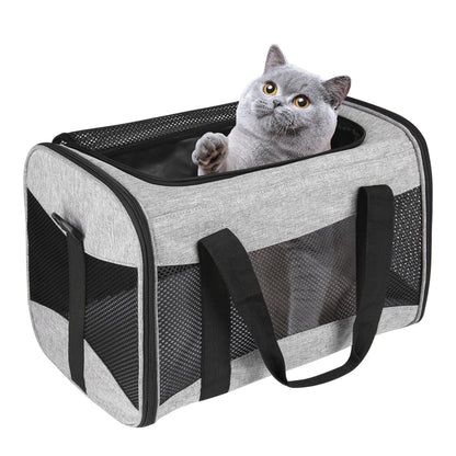 Cat Dog Carriers Soft-Sided Pet Carrier Large Cats for Medium Big Cat Small Dog Puppy up to 16lbs TSA Airline Approved Animal Collapsible Cat Carrier Carriers Travel Carrier Cat Bag (17x11x11)