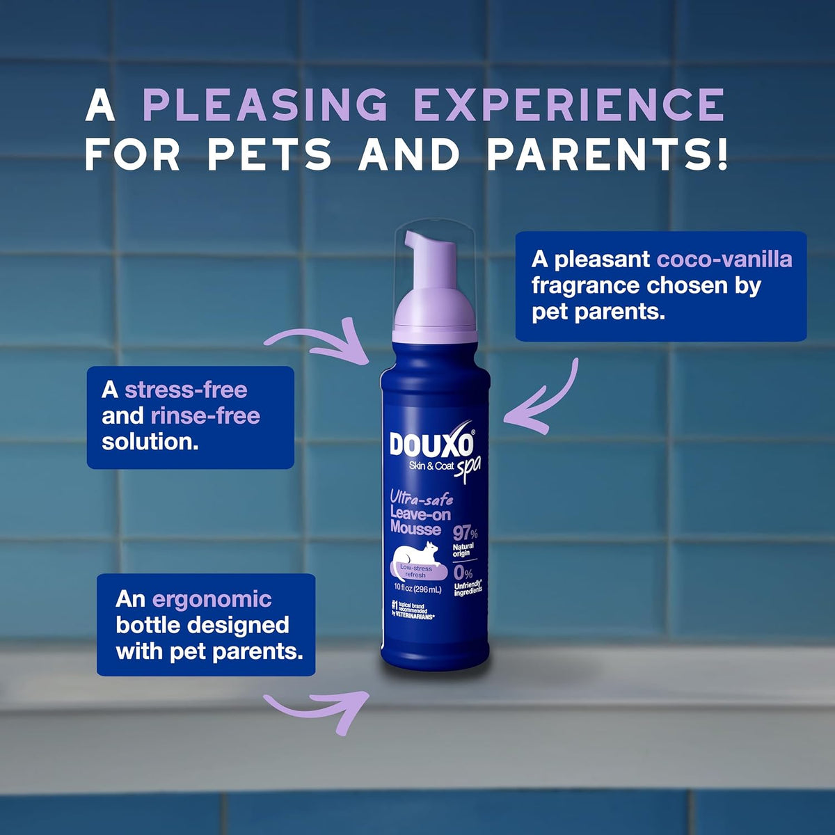 DOUXO SPA Waterless Cat Shampoo, 10 fl oz