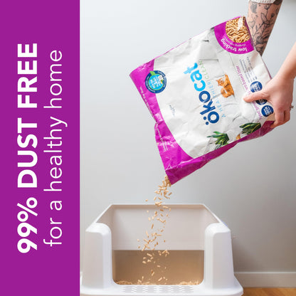 ökocat Low Tracking Natural Wood Clumping Cat Litter, Odor Control 14 Lbs