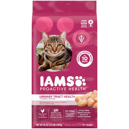 IAMS Proactive Health Urinary Tract Health Dry Cat Food, Chicken, 7 lb