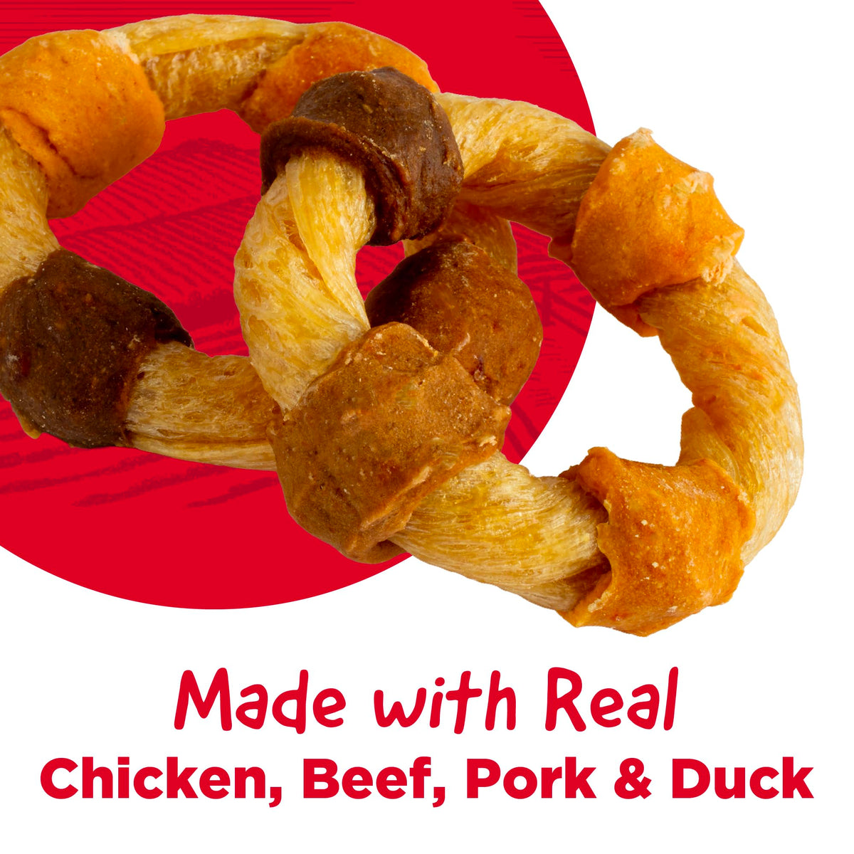 Country Kitchen Rawhide Free Beef Twists Dog Chews, 3 Count