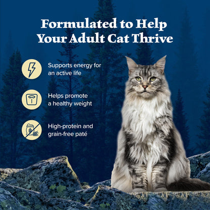 Blue Buffalo Tastefuls Wet Cat Food, Made with Natural Ingredients, Tuna and Chicken Flaked Entrées in Gravy, 3oz Cans, 4-Count Variety Pack Trial Size