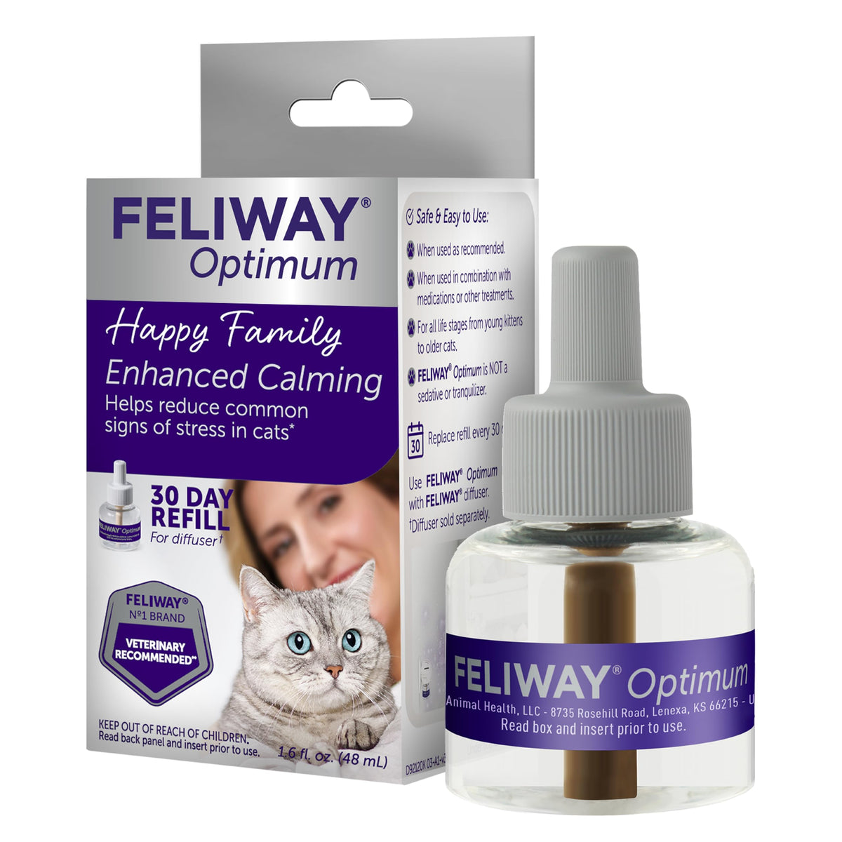 FELIWAY Optimum Cat Calming Pheromone Diffuser Refill - 6 Pack