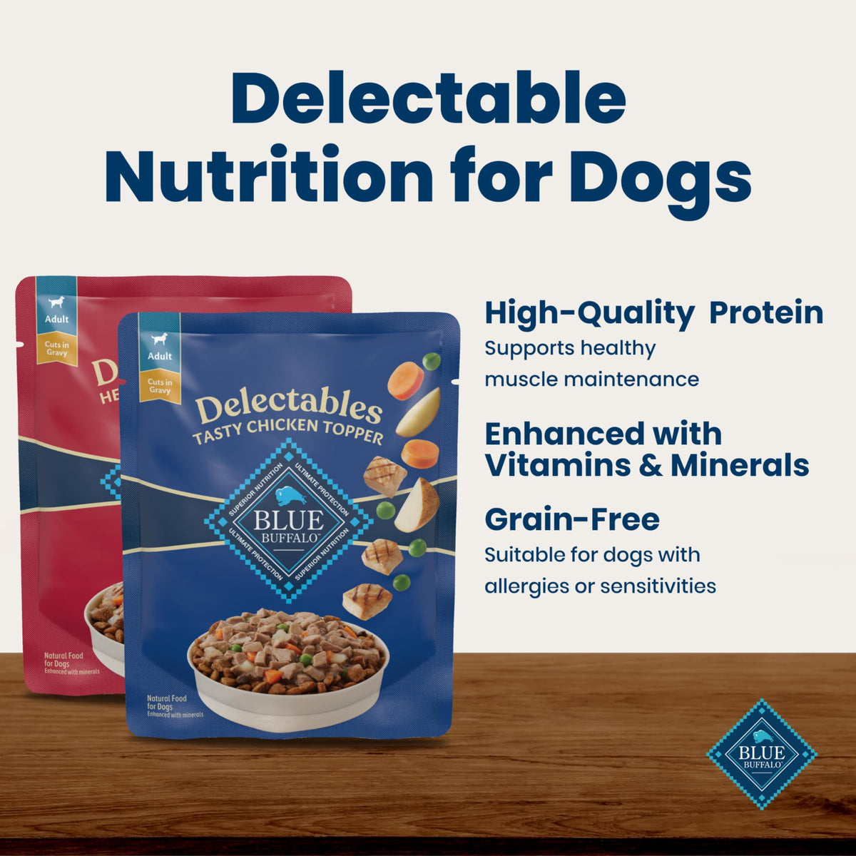 Blue Buffalo Delectables Variety Pack Dog Food Topper, 3 oz, 24 ct