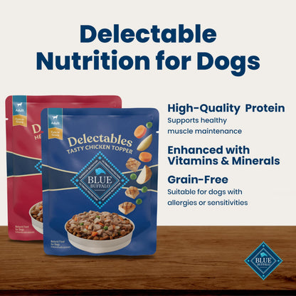 Blue Buffalo Delectables Variety Pack Dog Food Topper, 3 oz, 24 ct