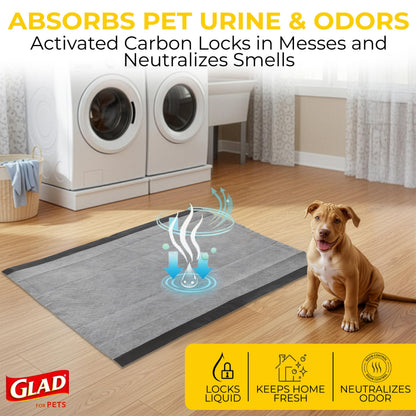 Glad for Pets Activated Carbon Disposable Dog Training Pads, 100 Count
