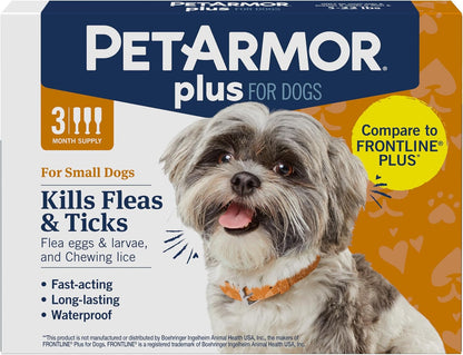 PetArmor Plus Flea & Tick Topical Dogs 5-22 lbs, 3-Month
