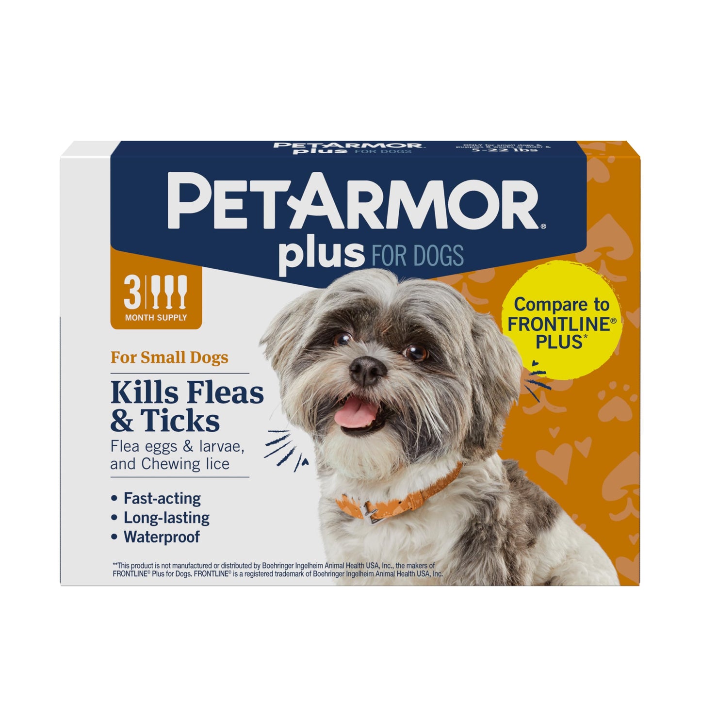 PetArmor Plus Flea and Tick Prevention for Cats, Cat Flea and Tick Treatment, 3 Doses, Waterproof Topical, Fast Acting, Cats Over 1.5 lbs