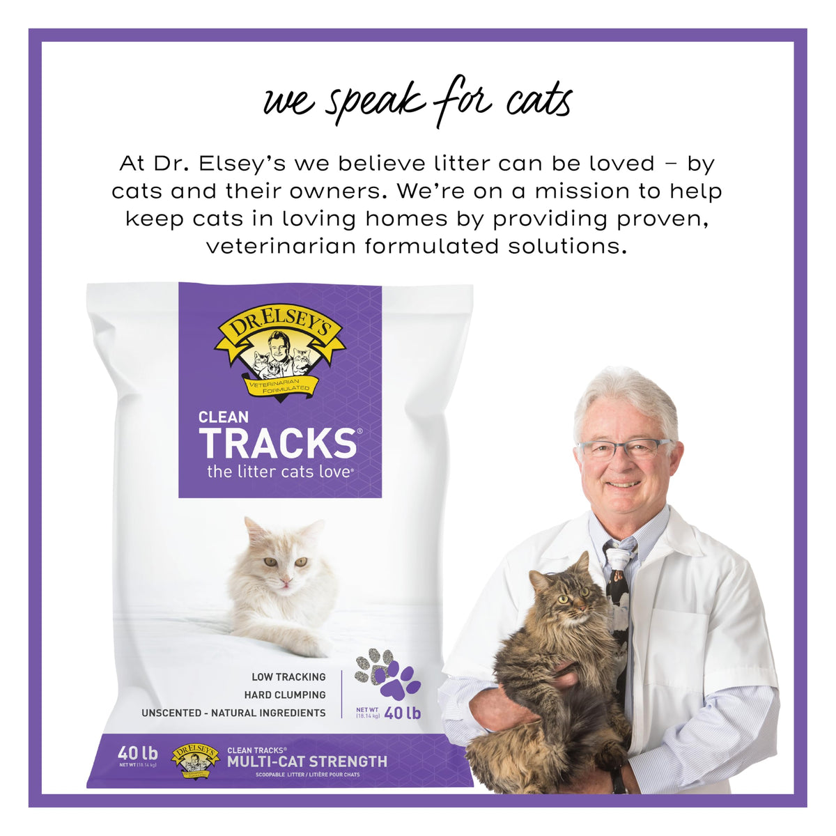 Dr. Elsey's Clean Tracks Clumping Clay Cat Litter, 20 lbs.