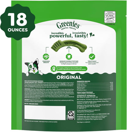 Greenies Petite Natural Dental Dog Treats, Original Flavor, 30 Count