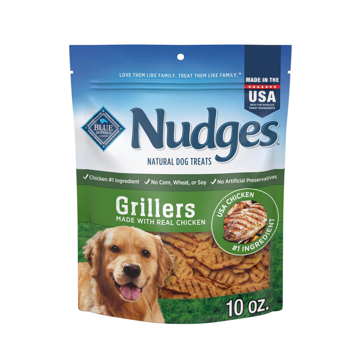 Blue Buffalo Nudges Grillers Salmon Dog Treats, 16 oz