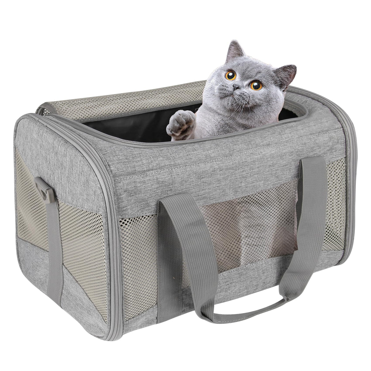 Cat Dog Carriers Soft-Sided Pet Carrier Large Cats for Medium Big Cat Small Dog Puppy up to 16lbs TSA Airline Approved Animal Collapsible Cat Carrier Carriers Travel Carrier Cat Bag (17x11x11)