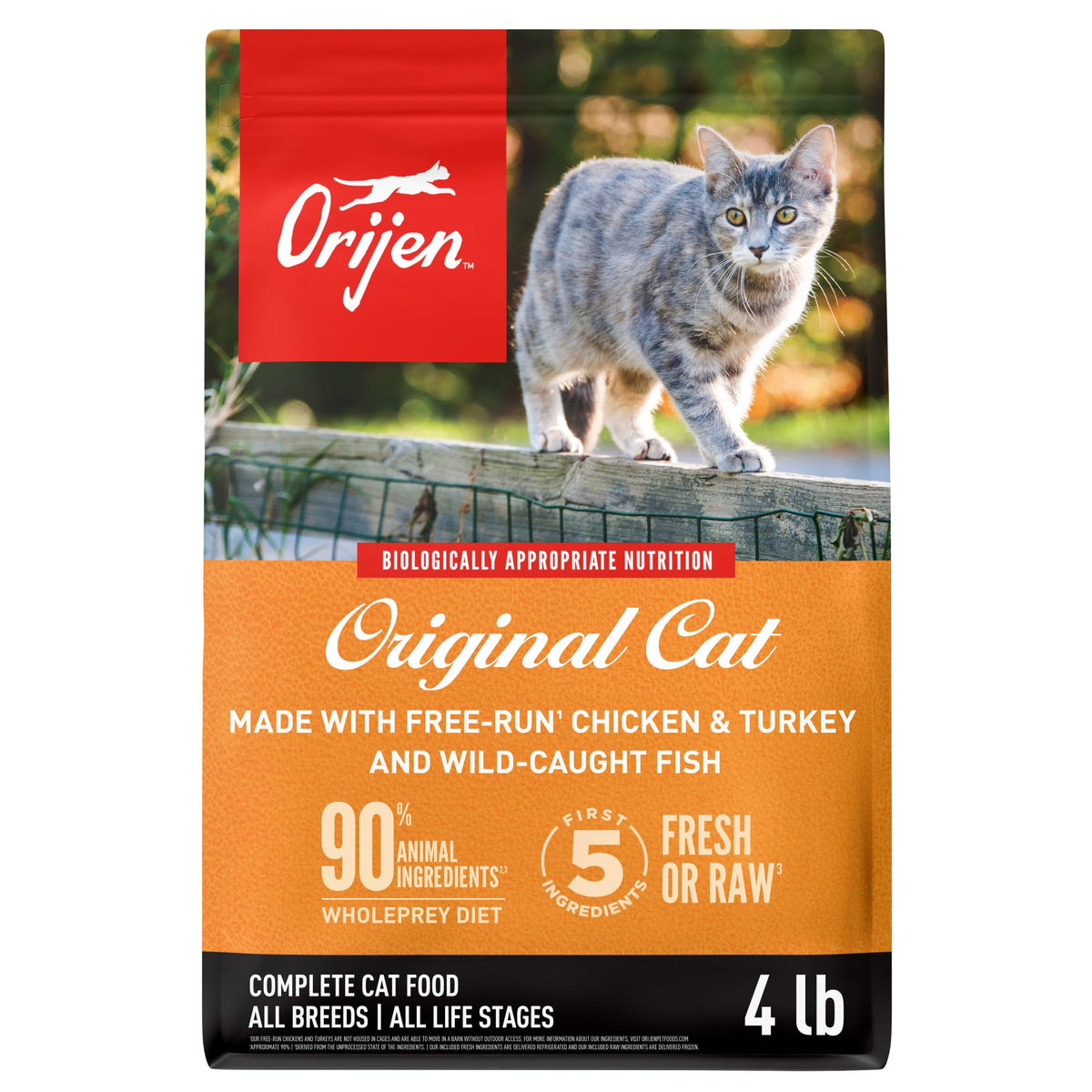ORIJEN Fit & Trim Grain Free WHOLEPREY Dry Cat Food 4lb Bag