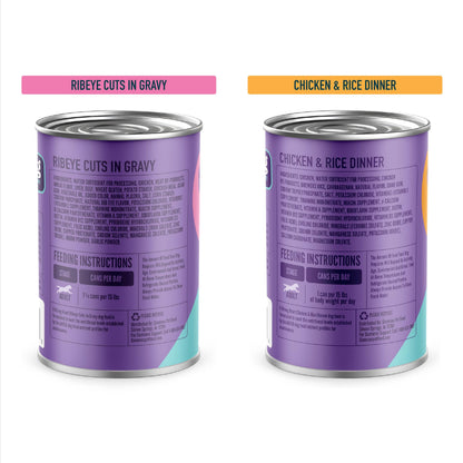 A Strong Heart Chopped Dog Food, Real Beef Dinner, 13.2oz Cans, 12pk