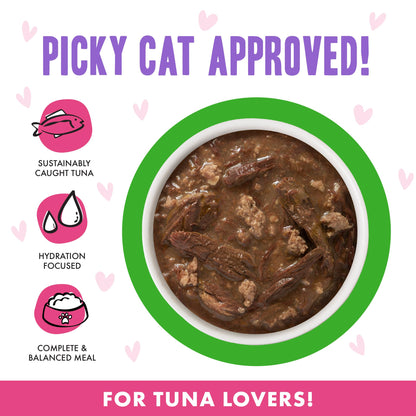 Weruva B.F.F. OMG - Best Feline Friend Oh My Gravy! Tuna & Chicken Charm Me with Tuna & Chicken in Gravy Cat Food, 3oz Pouch (Pack of 48)