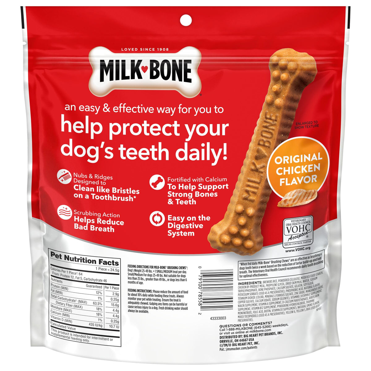 Milk-Bone Brushing Chews, Mini, Original Flavor, 90 Dental Treats