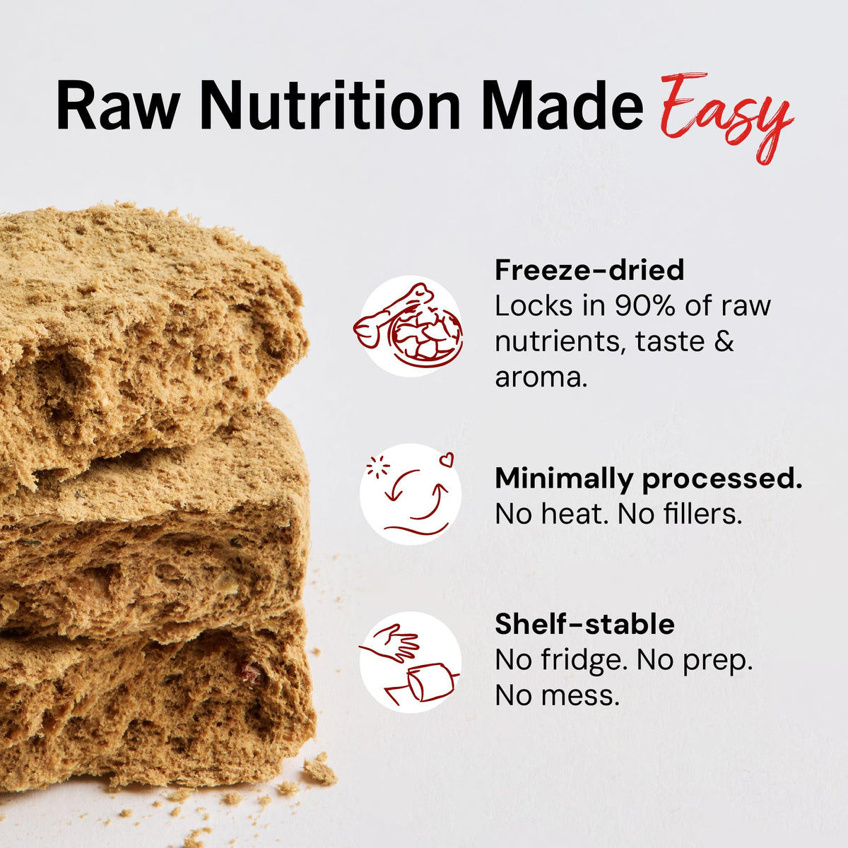 Stella & Chewy's Freeze-Dried Raw Dinner Patties - Beef Recipe - High Protein Grain-Free Puppy & Dog Food - Perfect For Picky Eaters - 25 oz