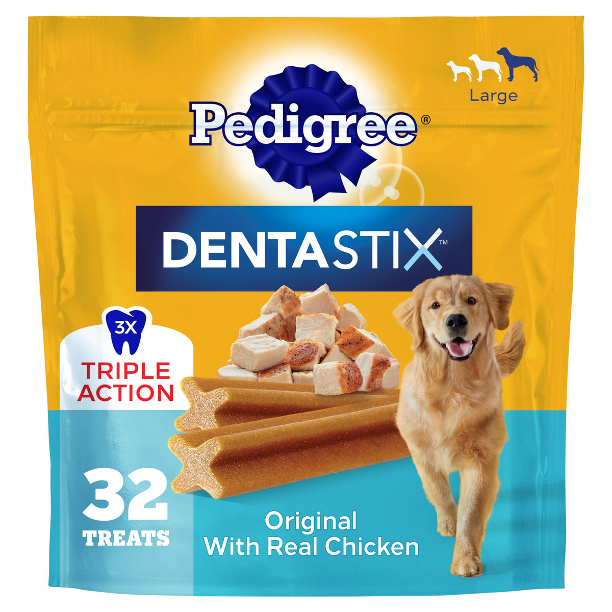 Pedigree Dentastix Large Breed Dental Dog Treats, Variety, 51 Count