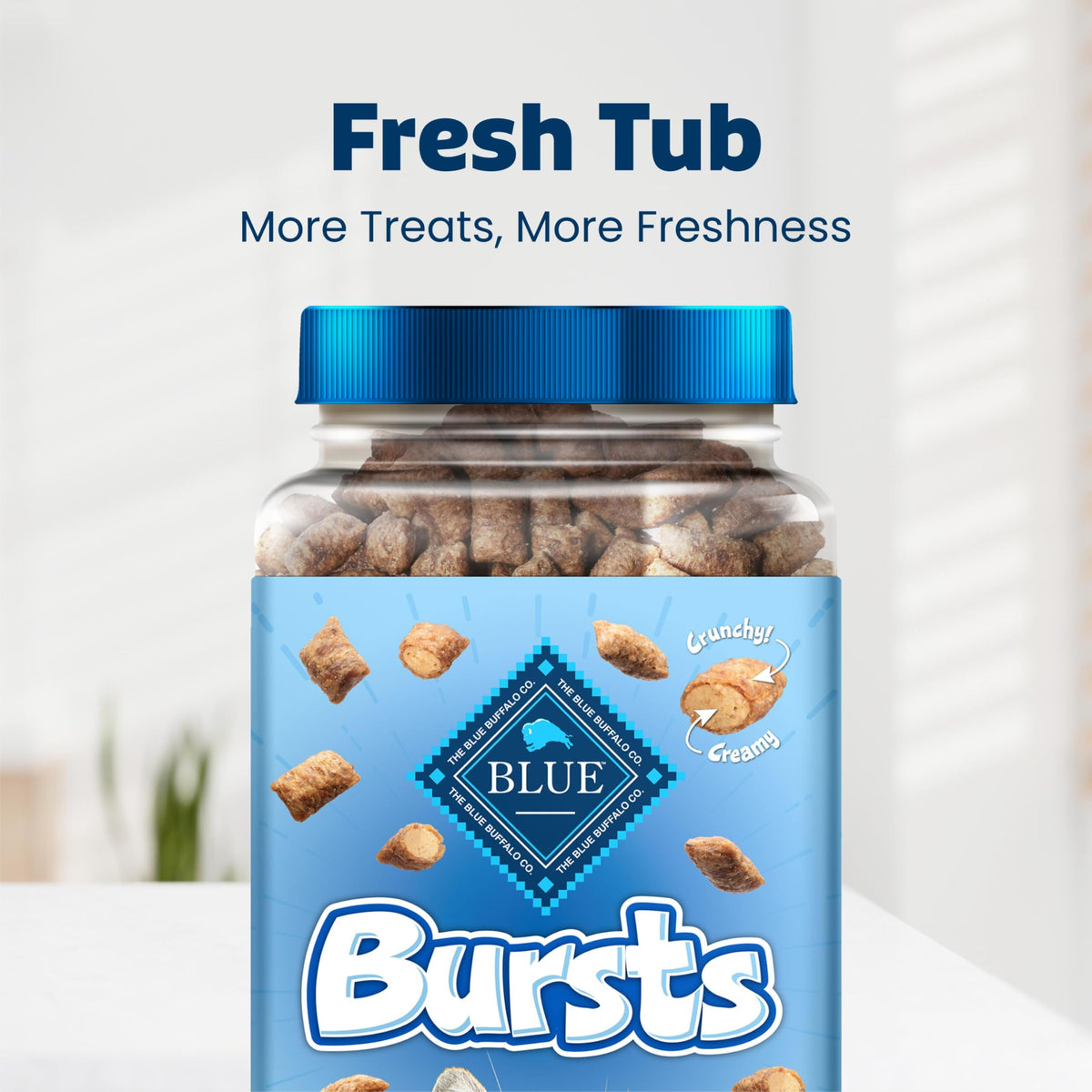 Blue Buffalo Bursts Seafood Crunchy & Creamy Cat Treats, 12 oz