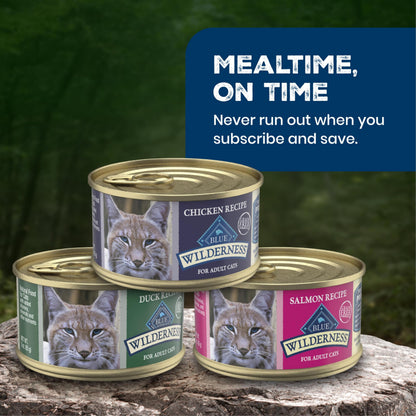 Blue Buffalo Wilderness Variety Pack Adult Paté Wet Cat Food, 3 oz, 12 ct