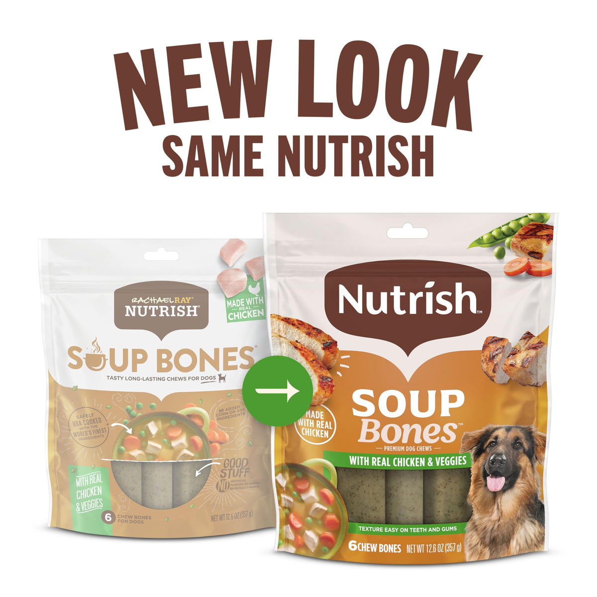 Nutrish Soup Bones Beef Dog Chews, 23.1 oz. Bag (11 Treats) (Rachael Ray)