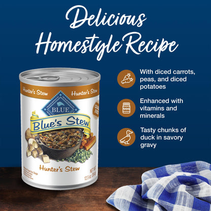 Blue Buffalo Blue's Stew Variety Pack Wet Dog Food, 12.5 oz, 6 ct