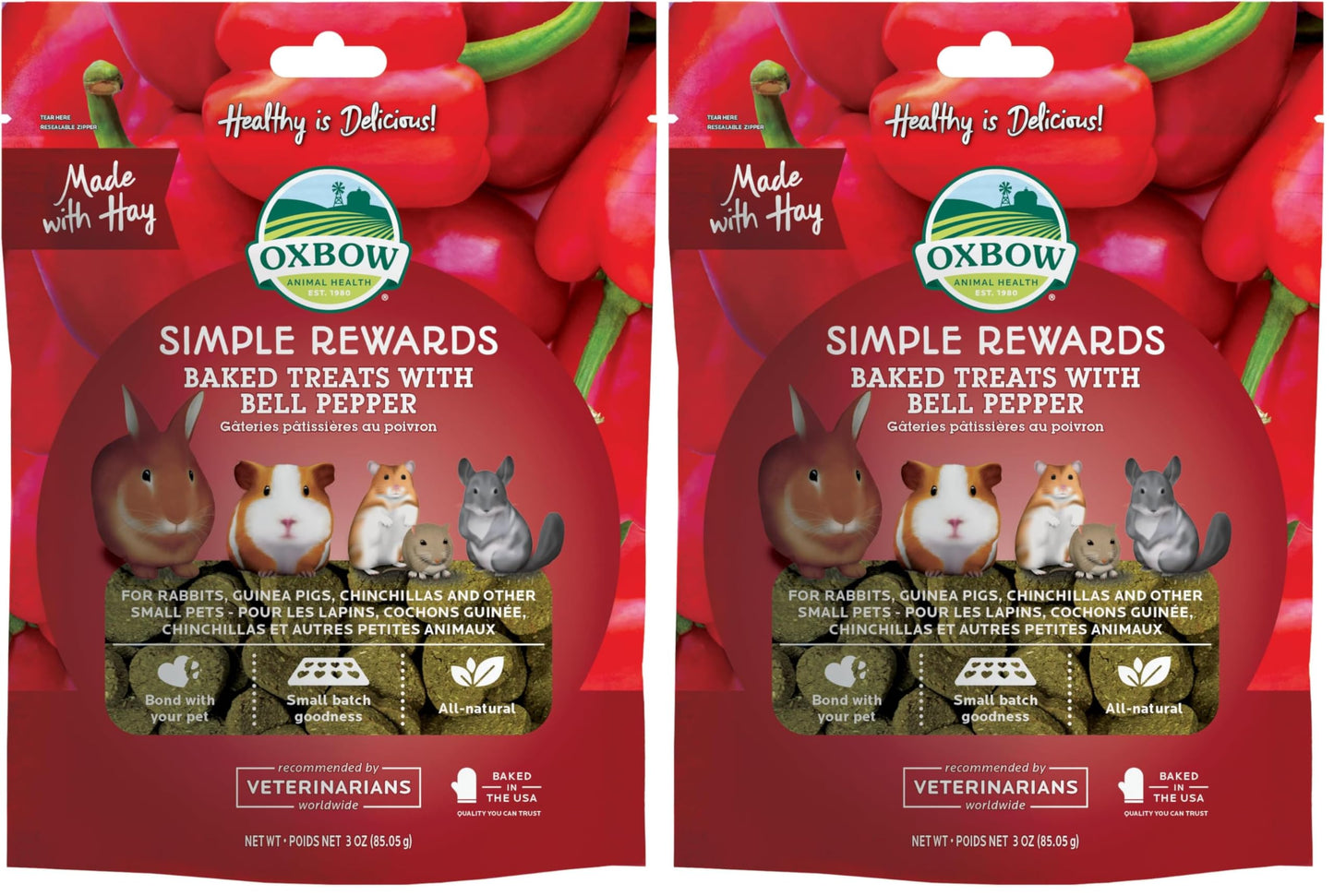 Oxbow Simple Rewards Rabbit Treats, Guinea Pig Treats, Bananas, 1 oz