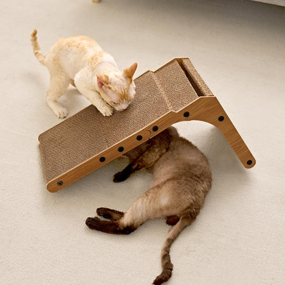 EHEYCIGA Cardboard Cat Scratcher for Indoor Cats, 32 Inch, Brown