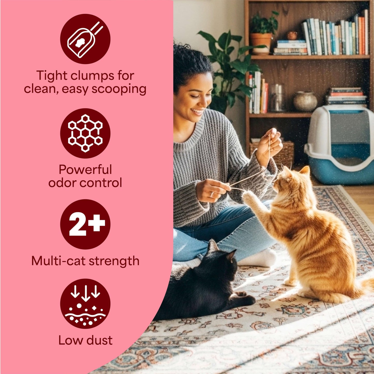 Fresh Step Advanced Odor Shield Clumping Cat Litter with Gain, 18.5 lb, 2Pk