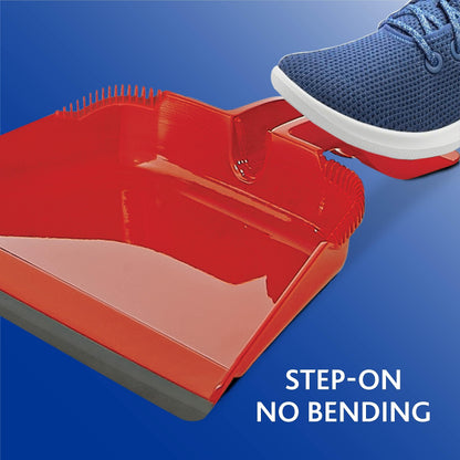 O-Cedar Pet Pro Broom with Step-On Dustpan | Removes Over 99% of Dust & Dirt in One Sweep | Removes 3X More Pet Hair | Quiet Cleaning Tool for Cat and Dog Owners