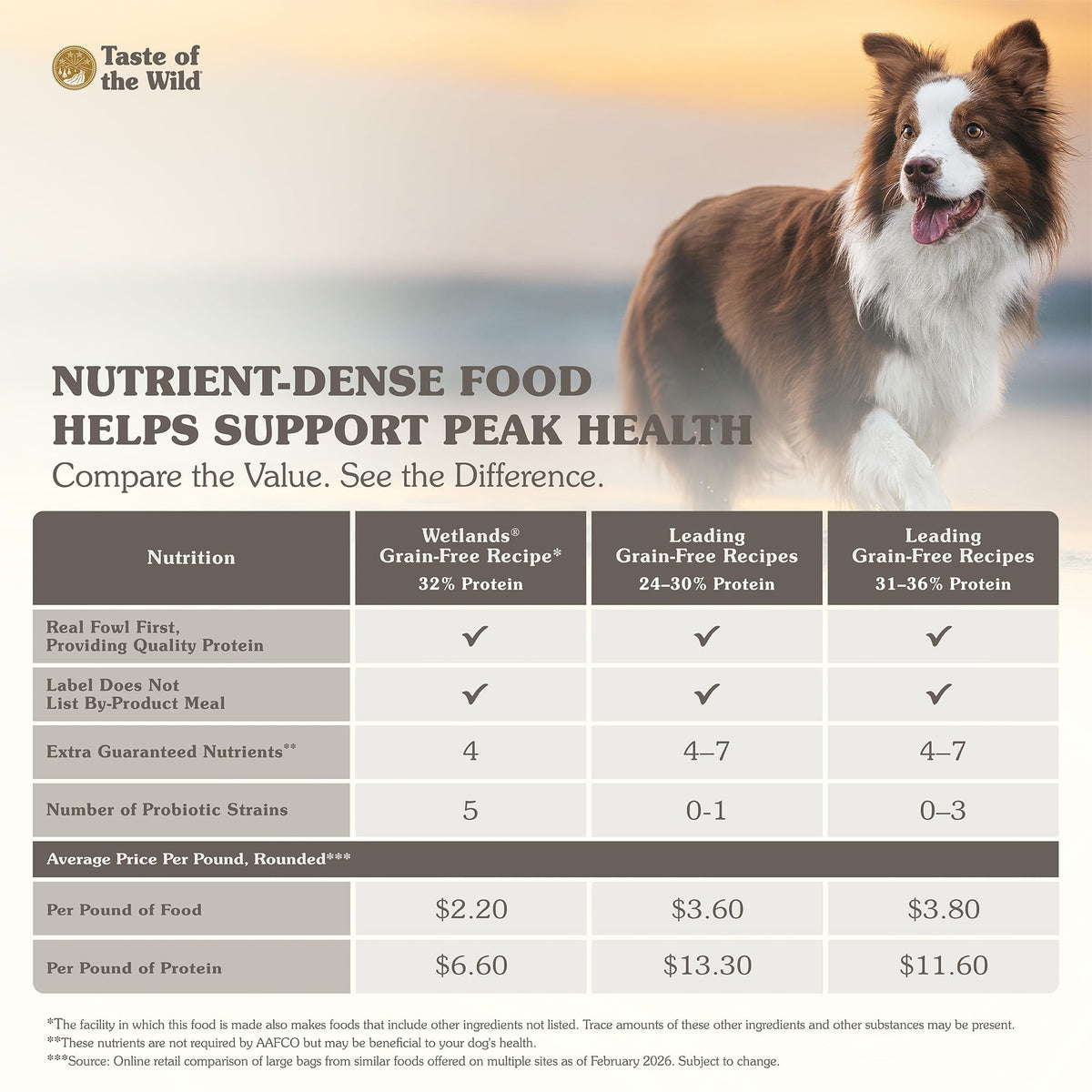 Taste of the Wild Sierra Mountain Dry Dog Food, Roasted Lamb, 5lb