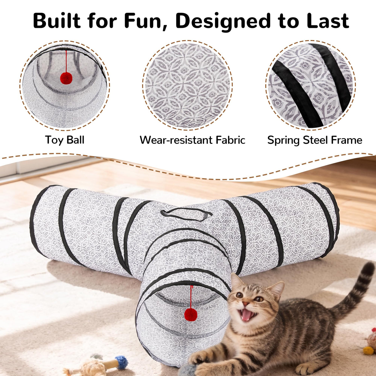 Tempcore Pet Tunnel Tube Cat Toys, Cat Tunnels for Indoor Cats
