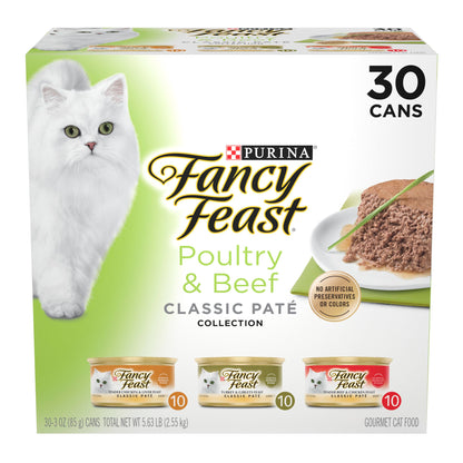 Purina Fancy Feast Gravy Lovers Wet Cat Food, 3 oz Cans, 30-Pack