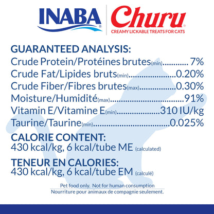 INABA Churu Cat Treats, Lickable, Squeezable Creamy Purée Cat Treat with Green Tea Extract & Taurine, 0.5 Ounces Each Tube, 20 Tubes, Chicken Variety Box