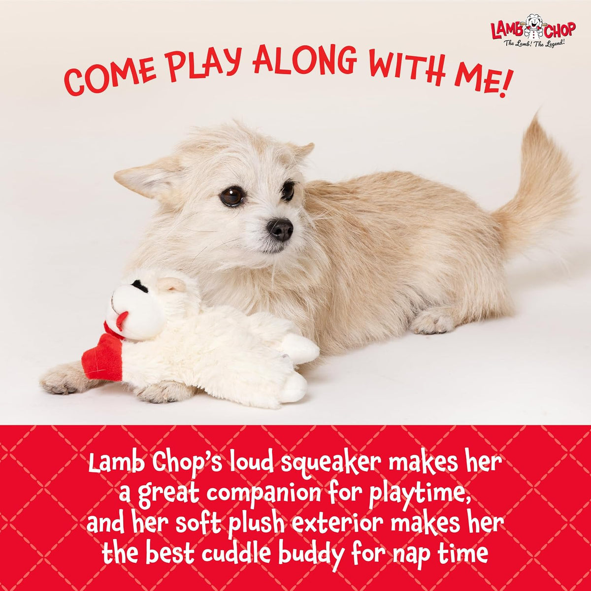 Multipet Lamb Chop Dog Plush Toy - Squeaky Toy