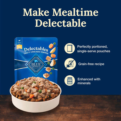 Blue Buffalo Delectables Variety Pack Dog Food Topper, 3 oz, 24 ct
