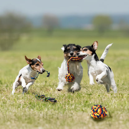 SHARLOVY Large Tough Chew Toys for Aggressive Chewers, 9 Pack Dog Rope Toys