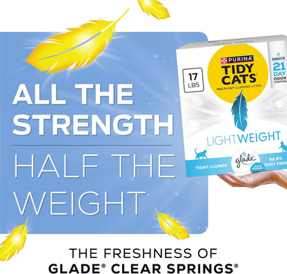 Purina Tidy Cats LightWeight Glade Clear Springs Litter, 17 lb