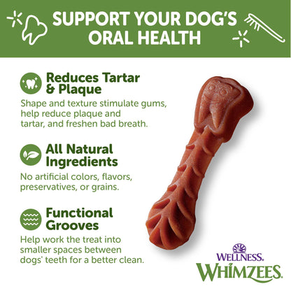 Wellness WHIMZEES Freshzees Natural Dog Dental Treat, Soft Chews, Freshens Breath, Medium Size, 14.81 oz Bag, 14 Count
