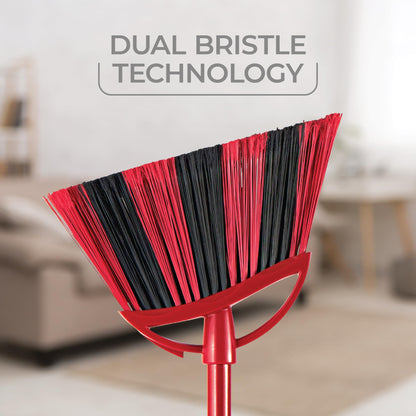 O-Cedar Pet Pro Broom with Step-On Dustpan | Removes Over 99% of Dust & Dirt in One Sweep | Removes 3X More Pet Hair | Quiet Cleaning Tool for Cat and Dog Owners