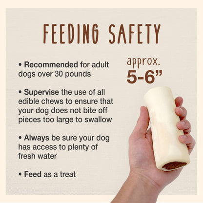 Cadet Stuffed Shin Bones for Dogs, Bacon & Cheese Flavor, Large, 5-6"